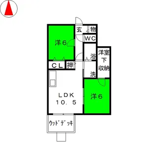 Green Fairy B【1階】の間取り