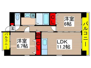 サンピック【9階】の間取り
