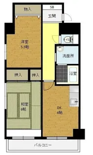 ティアラB【5階】の間取り