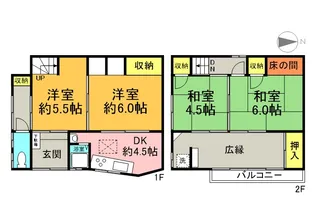兵庫県尼崎市高田町【一戸建】の間取り