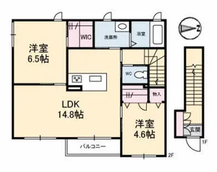 J カルテット【2階】の間取り