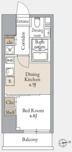 東京都台東区松が谷2【マンション】の間取り