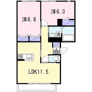 コーシュカIII【2階】の間取り