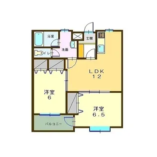 ヴィブレつばさII【2階】の間取り