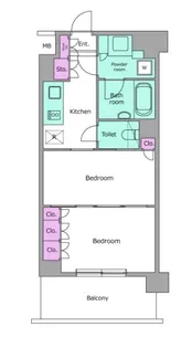 レジディア池袋【4階】の間取り