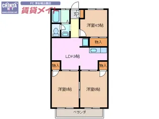 御殿場レジデンスI【1階】の間取り