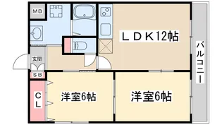 新大阪パークハイツ【10階】の間取り