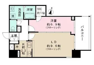 プリューム中野坂上【4階】の間取り