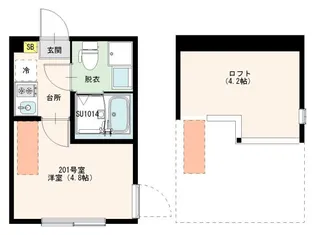 (仮称)北小岩六丁目8 Designer Apartment【2階】の間取り