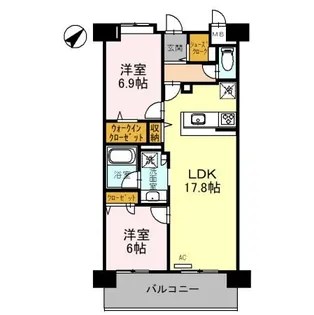 カーサ マリーナ モンテカルロ【4階】の間取り