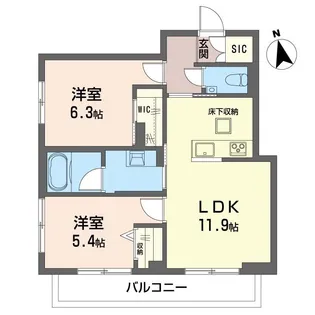 リュミエール本駒込【1階】の間取り