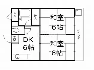 パレス稲荷【1階】の間取り