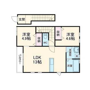 リーブルファイン東五城【2階】の間取り