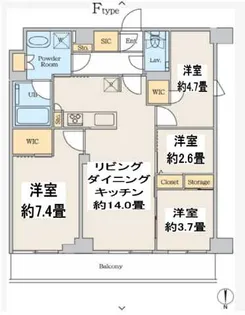 クレストコート本所吾妻橋North【10階】の間取り