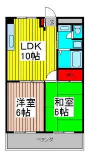 ミナモトマンションII【2階】の間取り