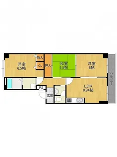 アネックス武庫之荘【4階】の間取り