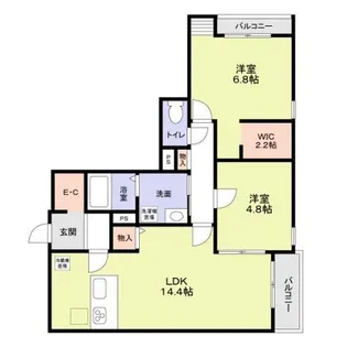 ヒンメルブラウ 野方【1階】の間取り