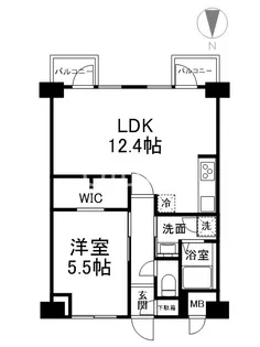 サンフローラ三条大宮【4階】の間取り