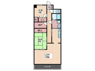 スクエア33【6階】の間取り