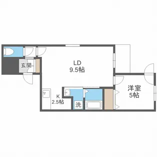calme令 北8条【4階】の間取り