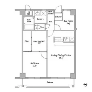 ソシエ西池袋【4階】の間取り