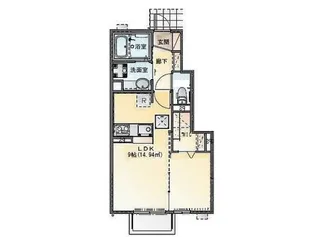 清水台アパートメント【1階】の間取り