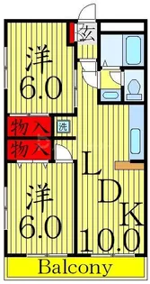 パークハイツ綾瀬【5階】の間取り