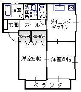 ポポラーレD【2階】の間取り