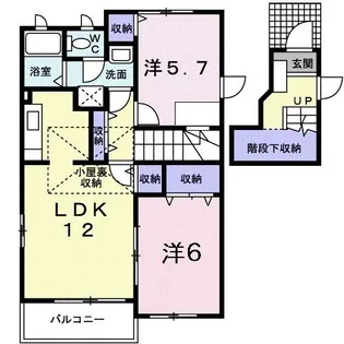 シャン・ド・フル-ル I【2階】の間取り