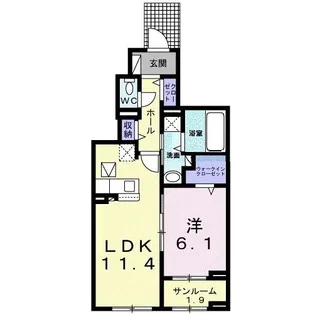 フラン・ベル【1階】の間取り