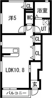 シティハウス花園町【1階】の間取り