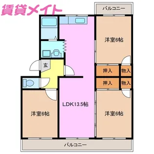 BIG ISLAND【2階】の間取り