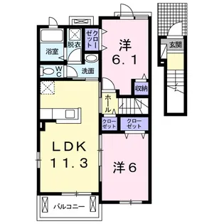 グレイスソフィア A【2階】の間取り