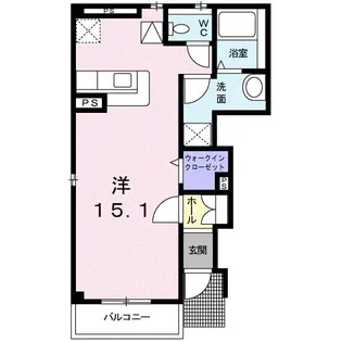 サニーレジデンスB【1階】の間取り