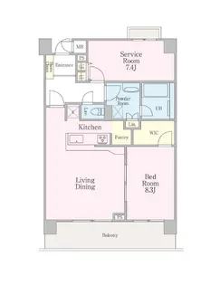 グラマシー恵比寿【4階】の間取り