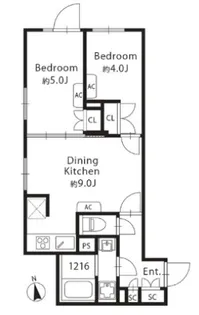 GRAN PASEO目黒西小山 グランパセオ西小山【3階】の間取り