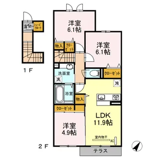 アルバ フォレスタ【2階】の間取り