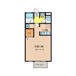 ハピネス清原台【2階】の間取り