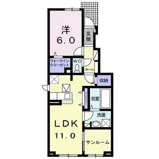 アムール・シュッド II【1階】の間取り
