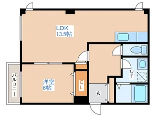 ラフィ-ネN18【4階】の間取り