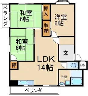メゾンドサクラ【2階】の間取り