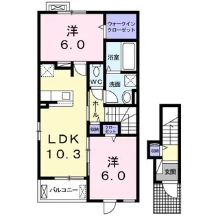 ソル パティオ【2階】の間取り