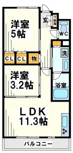 カハレア調布【2階】の間取り