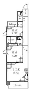 アルクス森下【6階】の間取り