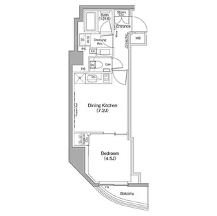 ザ・パークハビオ神楽坂【8階】の間取り