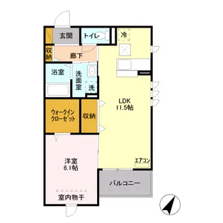 シャルマン【1階】の間取り