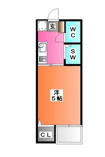 松栄レジデンス中坂【2階】の間取り