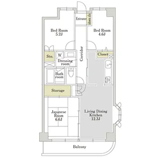 アーバンパーク三ツ池公園S【4階】の間取り