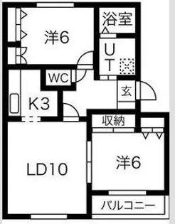 サンモール142【1階】の間取り