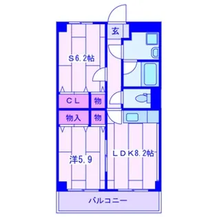 ヴィヴレ33【2階】の間取り